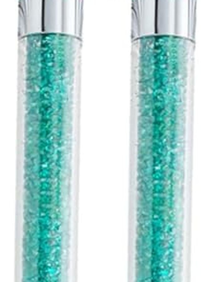 Elegant Metal Crystal Business Pen Set 2 Pcs with Clip Case for Weddings Office Events - Image 1